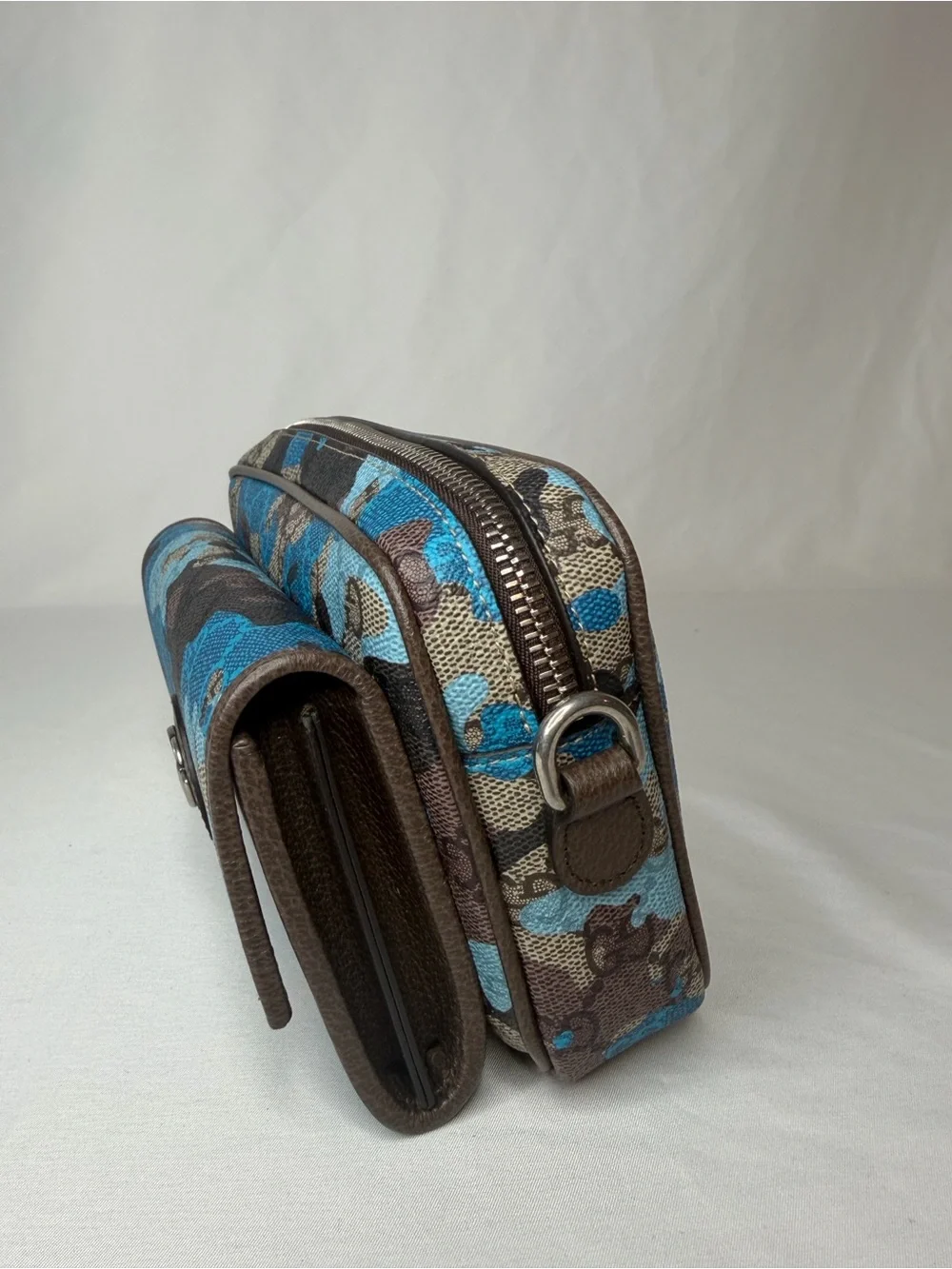 Gucci GG Icon Marble Pop Blue Camo Mini Bag NWT 855449